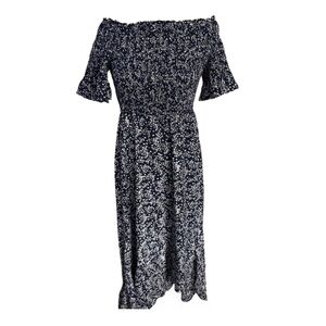 Lulu’s Navy Blue Floral Dress Size L